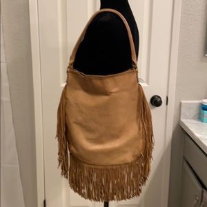 ♥️Tori Burch Leather Fringe Hobo♥️